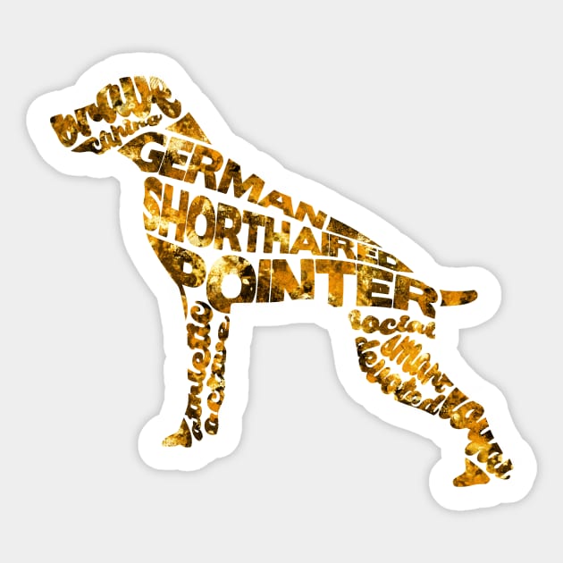 German Shorthaired Pointer Sticker by inspirowl